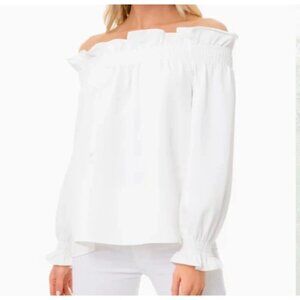 Tuckernuck White - Off-The-Shoulder Marguerite Top - Size Medium